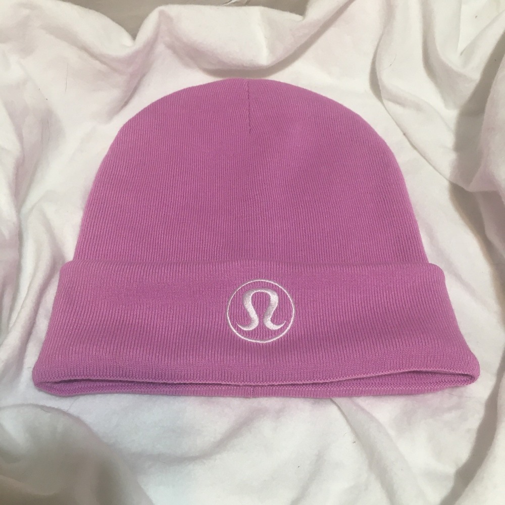 Lululemon WARM REVELATIONS BEANIE DHALIA MAUVE/ MEADOW PINK SIZE L/XL